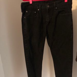 LEVI'S 502 32x30 Black Jeans Tapered Stretch Denim Men's